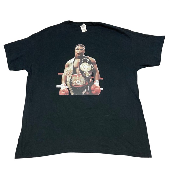 Unbranded Other - Mike Tyson Graphic T-Shirt Mens XL Black Boxing Iron Mike Championship Belts Tee